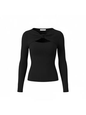 Primark black ribbed lightweight sweater size medium M B160